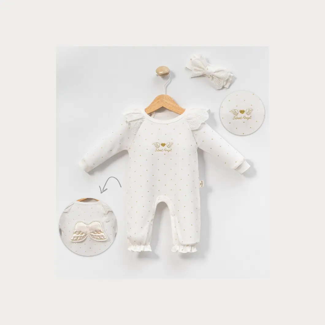Salopetă cu Bentiță Sweet Angel Bumbac 0–9 Luni [10]
