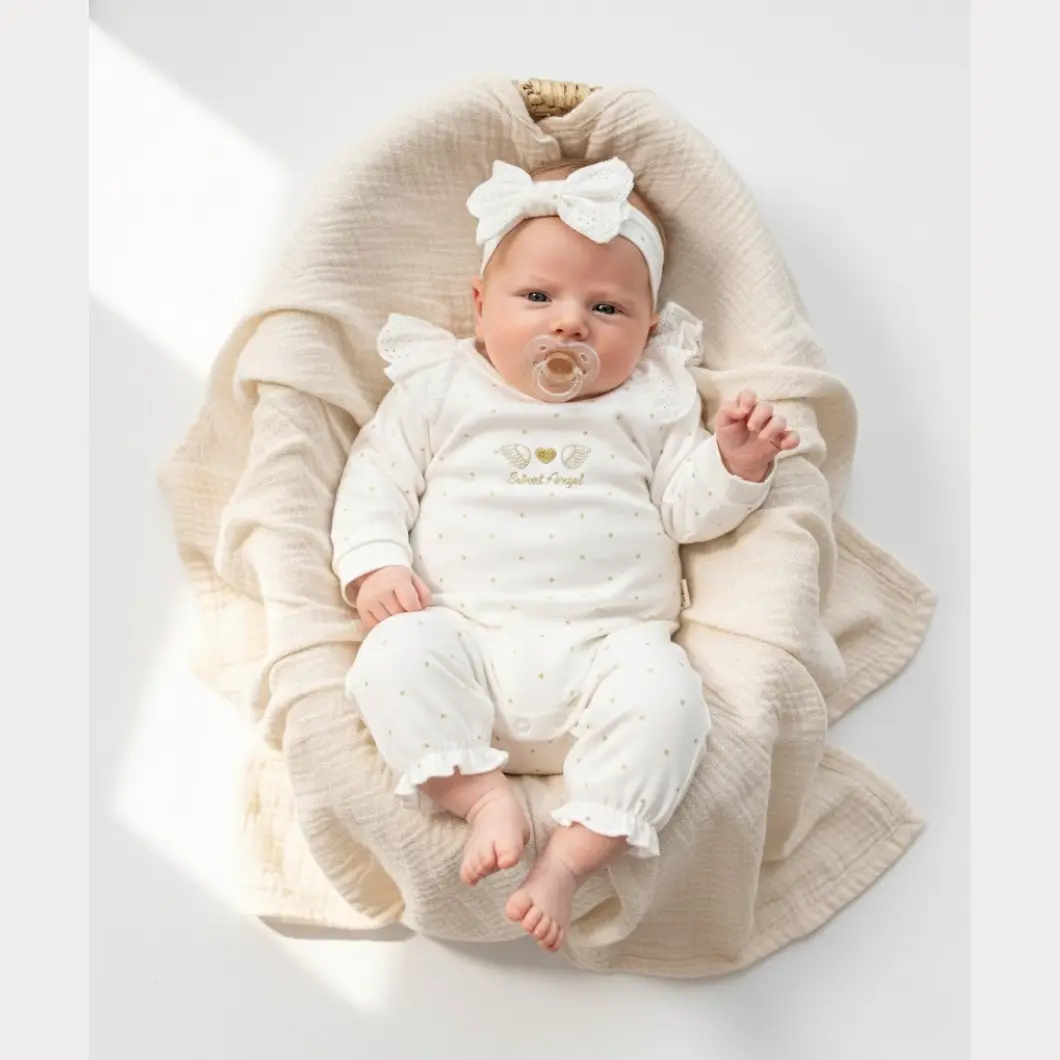 Salopetă cu Bentiță Sweet Angel Bumbac 0–9 Luni [2]