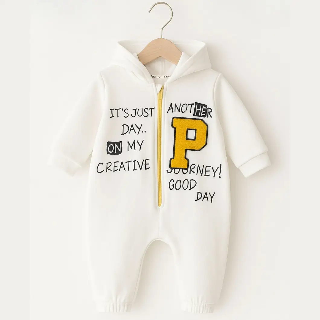 Salopetă cu Fermoar Bebeluși Another Day – Bumbac 100% cu Glugă [6]