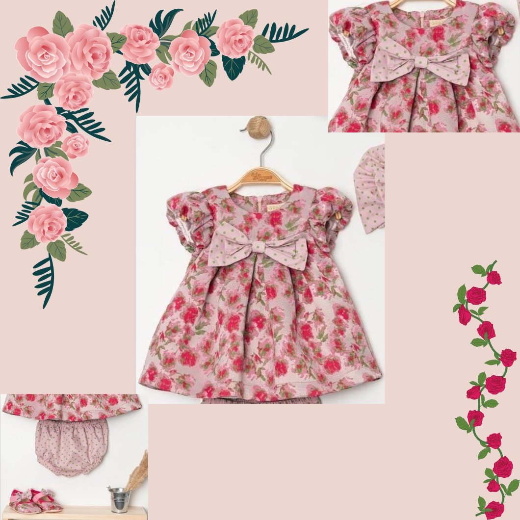 Set Rochiță cu Accesorii Fetițe - Roses are Red din Brocard [9]