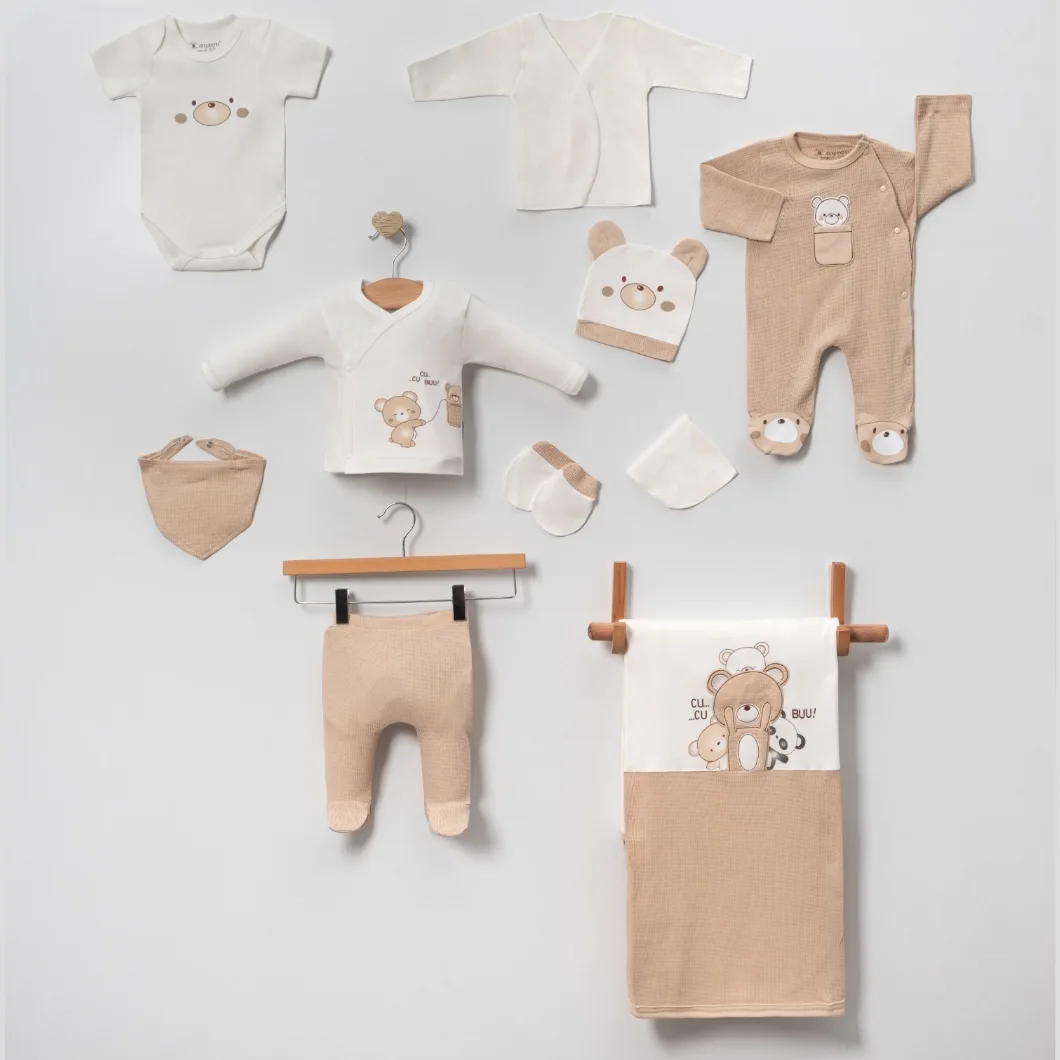 Set 10 Piese Nou-Născuți Peekaboo – Haine Bebe Bumbac 100% Sigur și Confortabil [2]