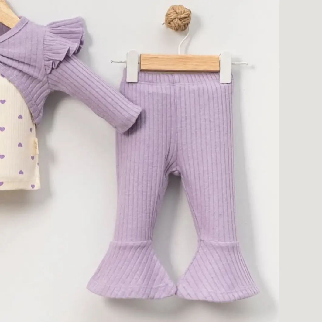 Set 3 Piese Fetițe – Purple Mood – 80% Bumbac cu Maiou [5]