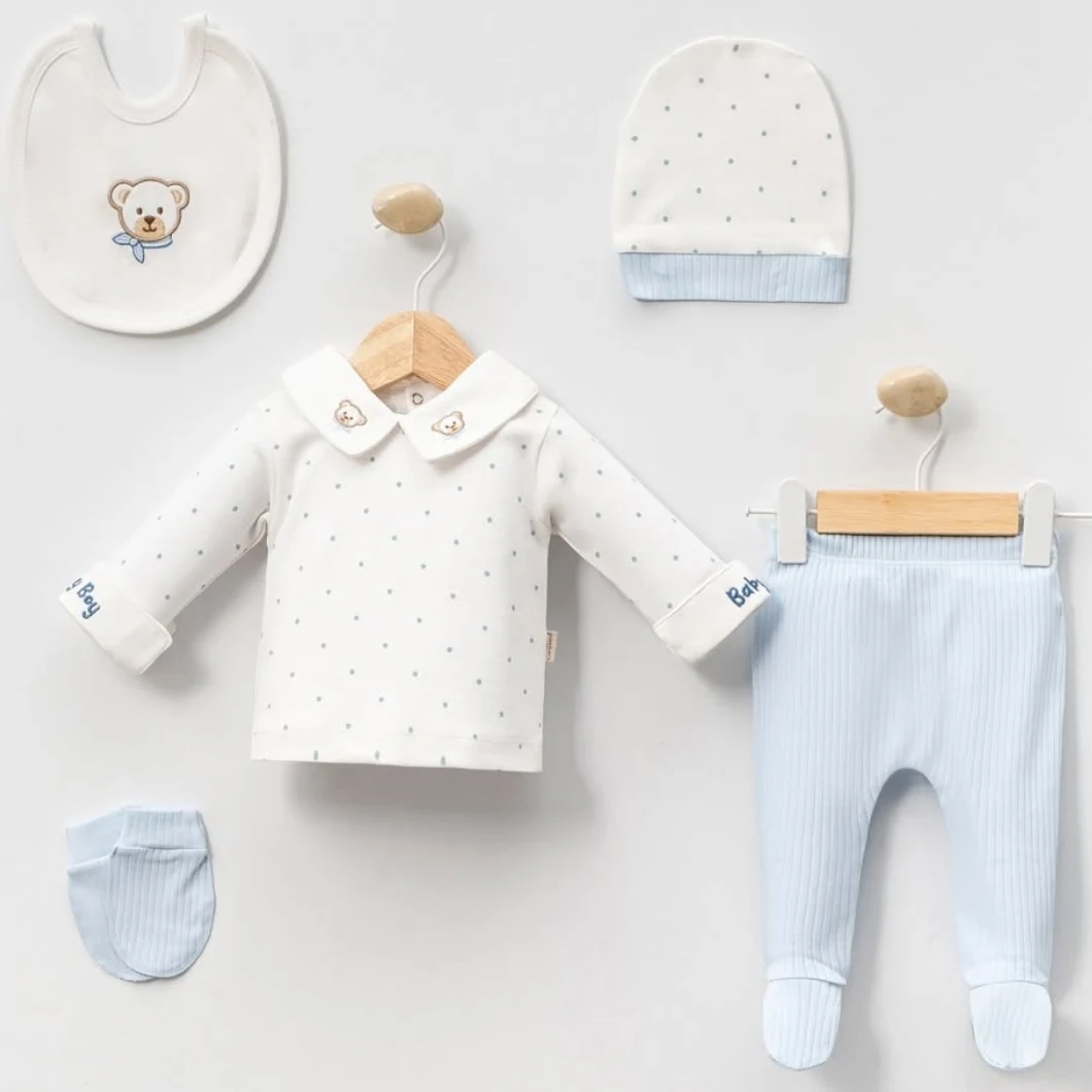 Set Nou-Născuți Baby Boy – 100% Bumbac OEKO-TEX, 5 Piese [2]