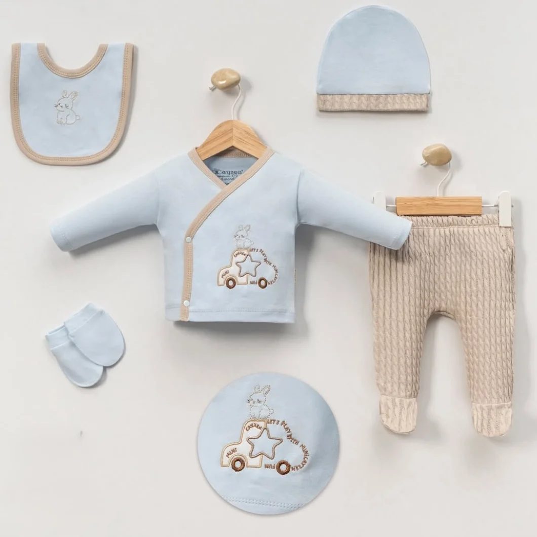 Set Nou-Născuți Bunny Car – 100 % Bumbac OEKO-TEX 5 Piese [4]
