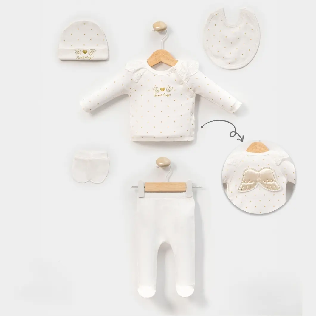 Set 5 Piese Fetițe Sweet Angel 0–3 Luni Bumbac OEKO-TEX [2]