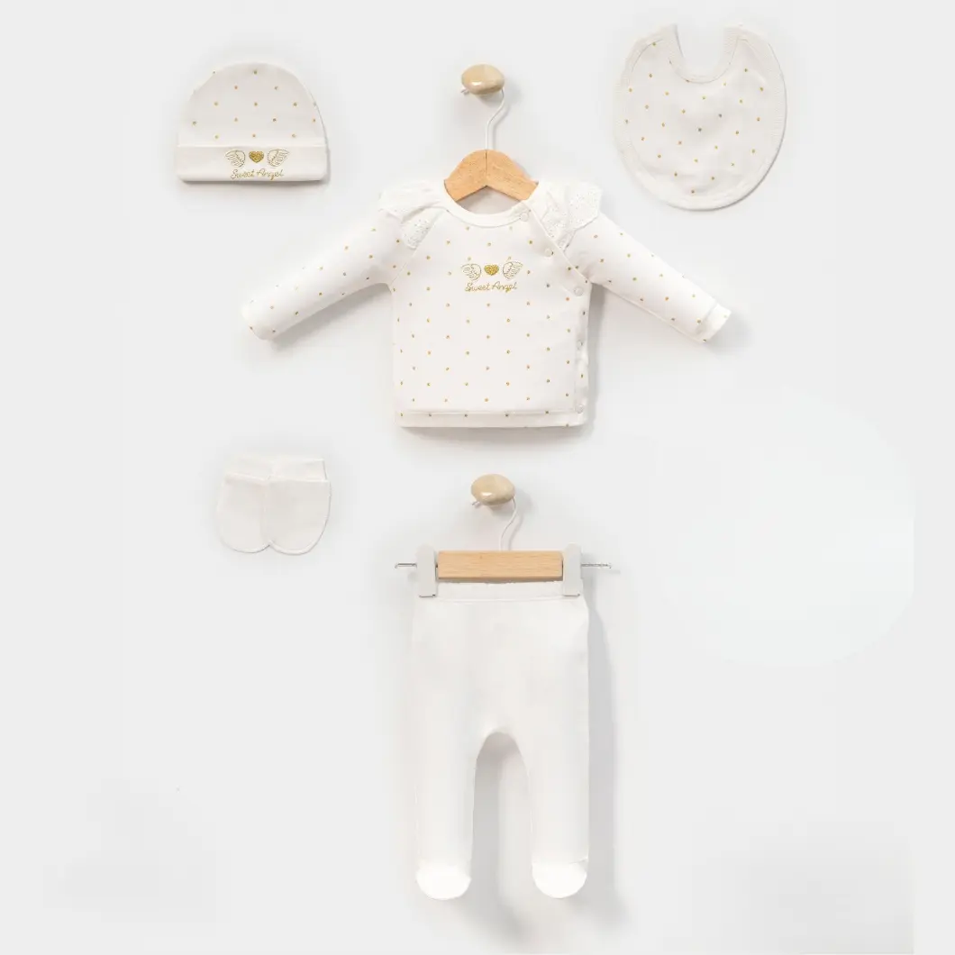 Set 5 Piese Fetițe Sweet Angel 0–3 Luni Bumbac OEKO-TEX [8]