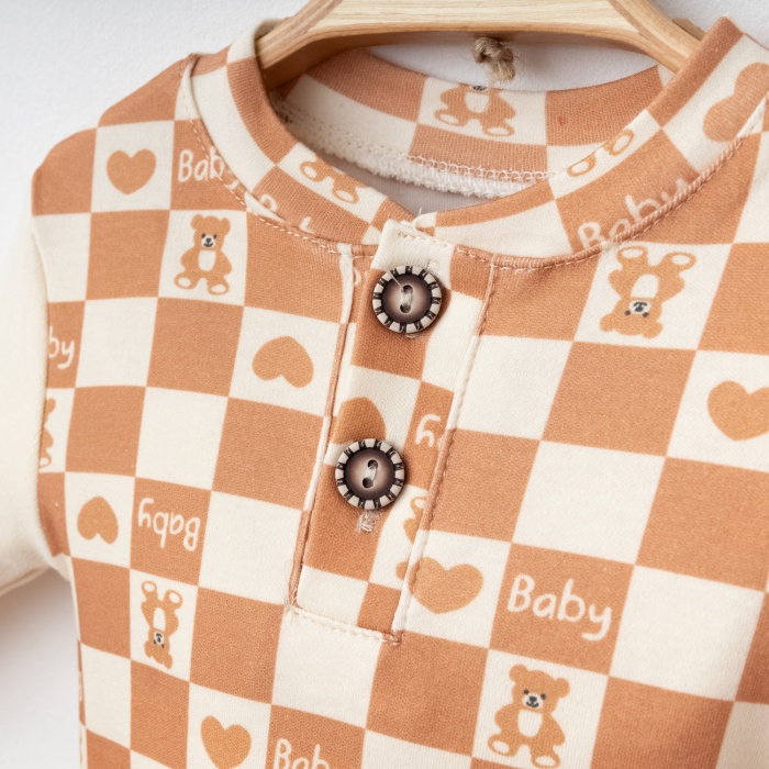 Set 2 Piese Bebeluși "Baby Bear" - Body și Pantaloni, Bumbac 100% [2]