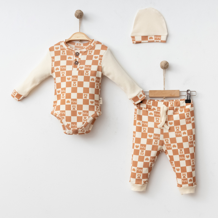 Set 2 Piese Bebeluși "Baby Bear" - Body și Pantaloni, Bumbac 100% [1]