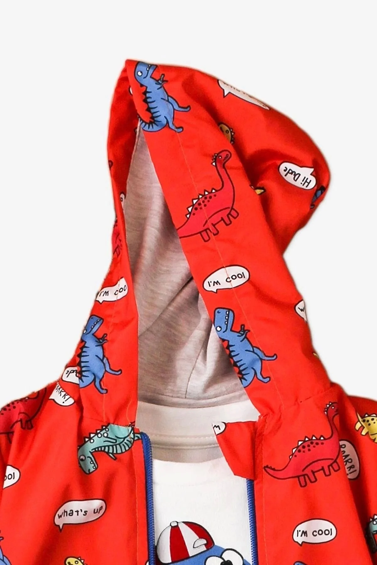 Set 3 Piese pentru Băieți - Geacă, Bluza, Pantalon Lung - Imprimeu Dinozaur [7]