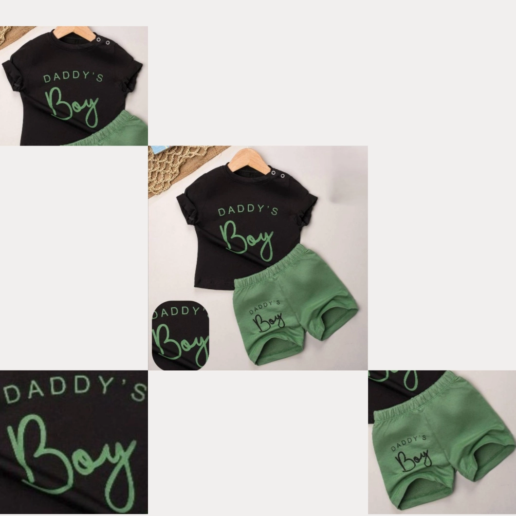 Set 2 Piese de Vară Băietei -  Daddy's Boy, 100% Bumbac [6]