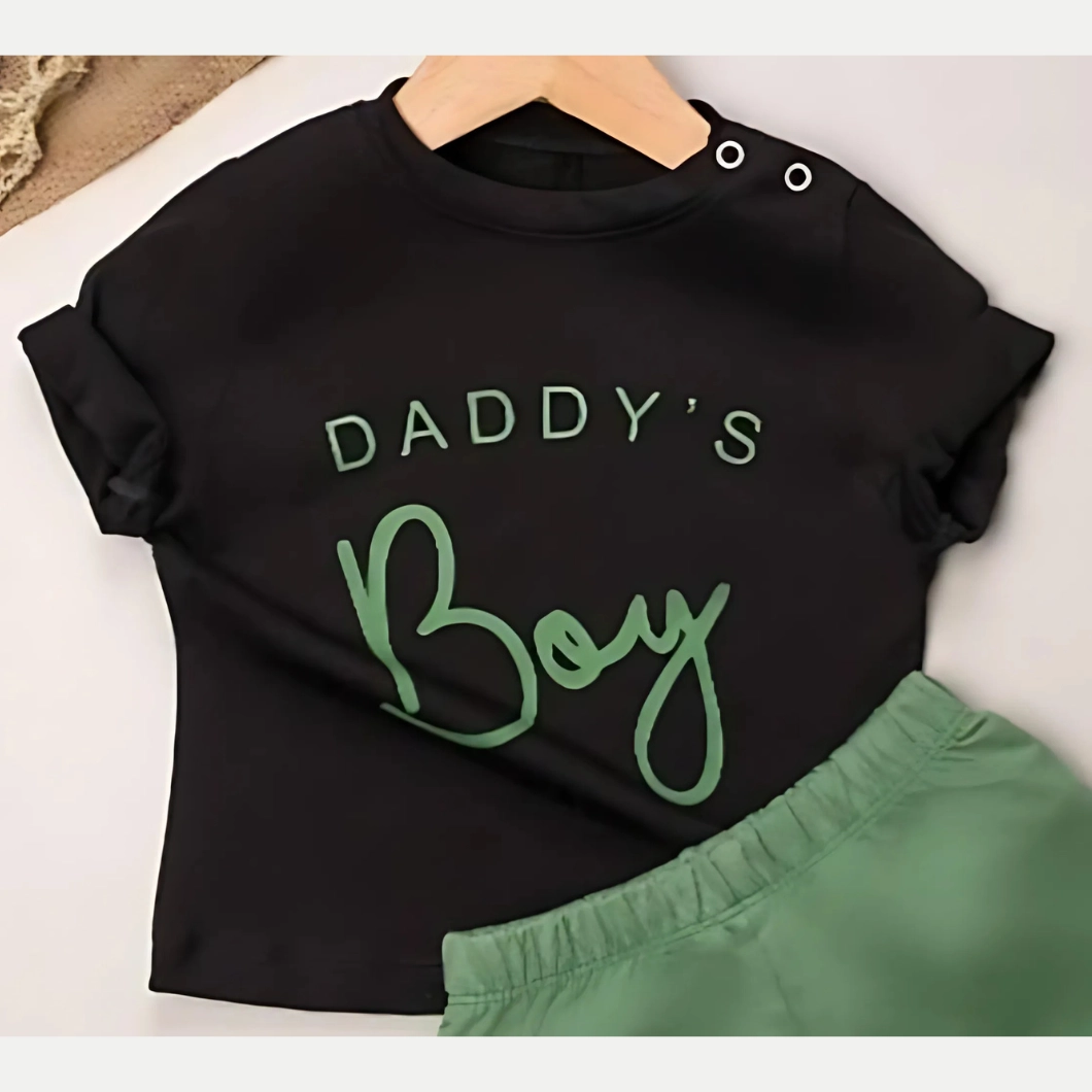 Set 2 Piese de Vară Băietei -  Daddy's Boy, 100% Bumbac [2]