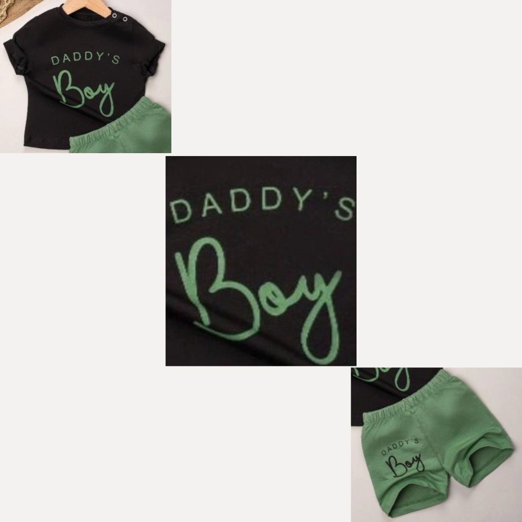Set 2 Piese de Vară Băietei -  Daddy's Boy, 100% Bumbac [7]