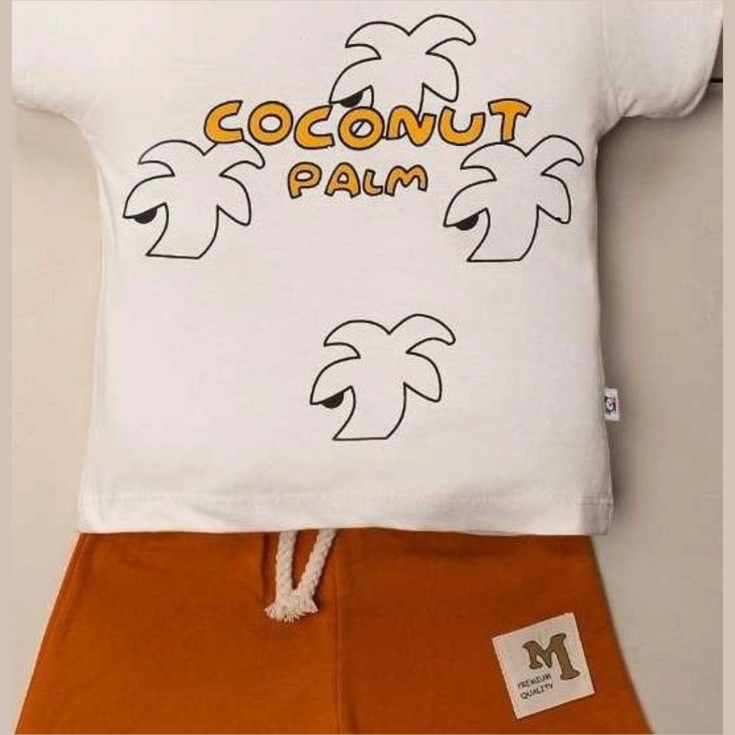 Set 2 Piese de Vară Băietei - Coconut Palm, 100% Bumbac [5]