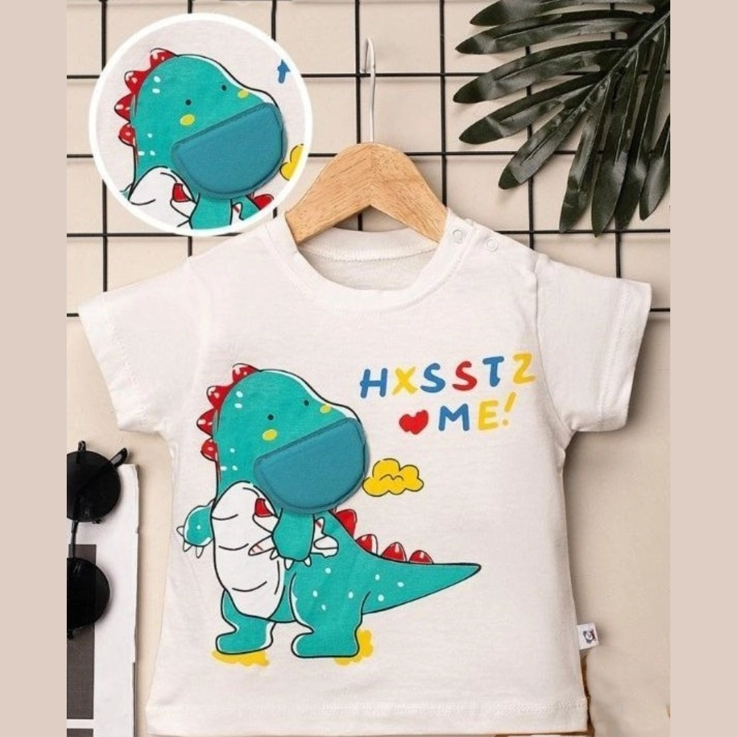 Set DinoMe Băieței Vară – Tricou Dinozaur & Pantaloni Maro [2]