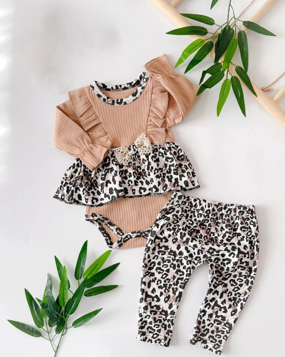 Set 2 Piese Fetițe Chocolate - 100% Bumbac [9]