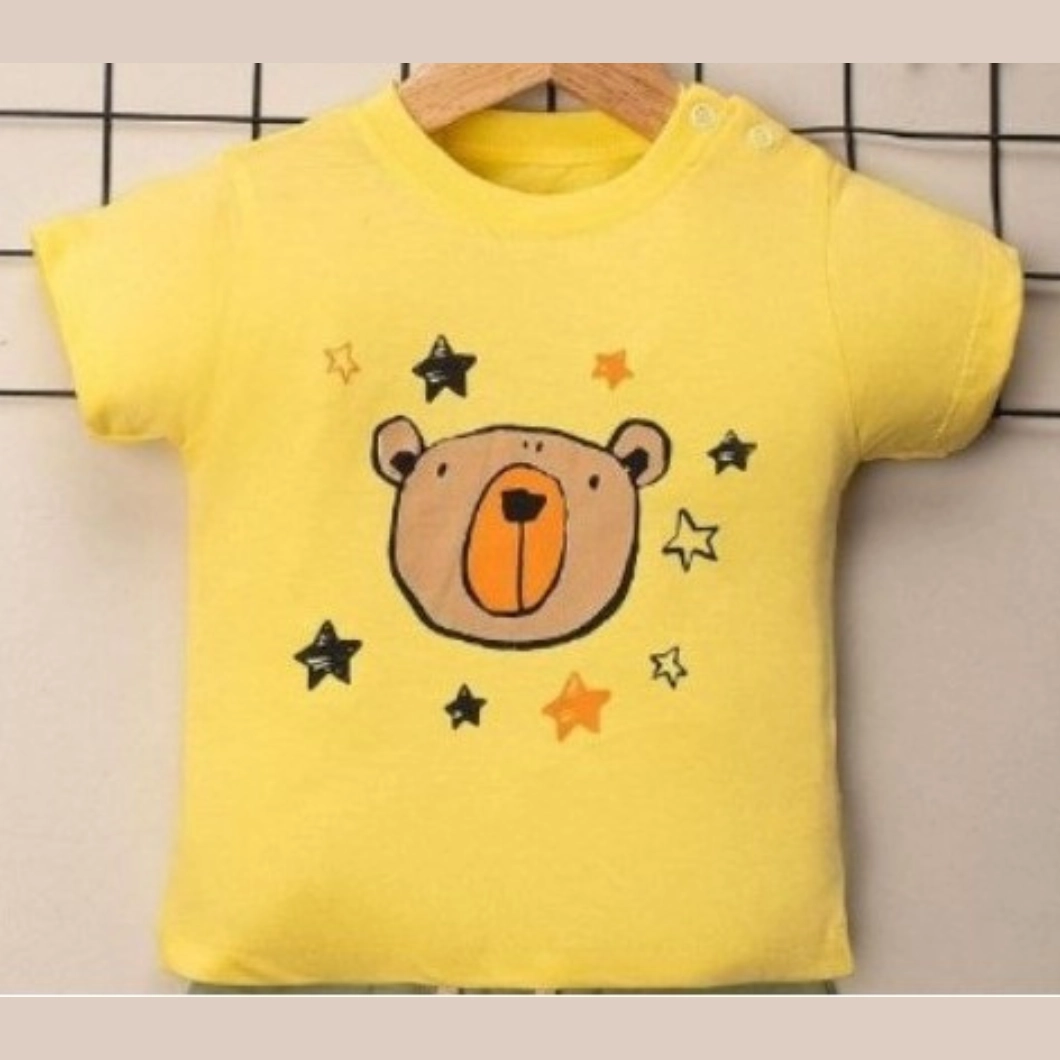 Set Stelar Bear Vară Băieței – Tricou Galben & Pantaloni Vernil [4]