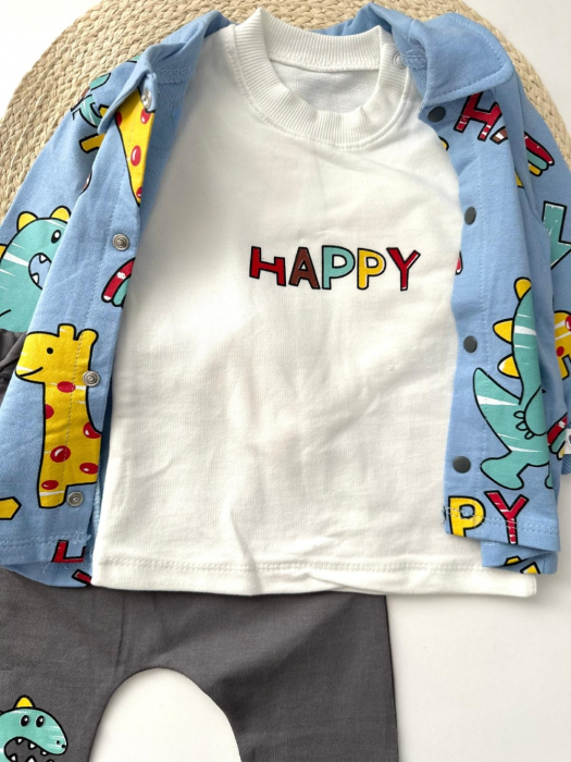 Set 3 Piese Băieței "Happy Dino" [2]