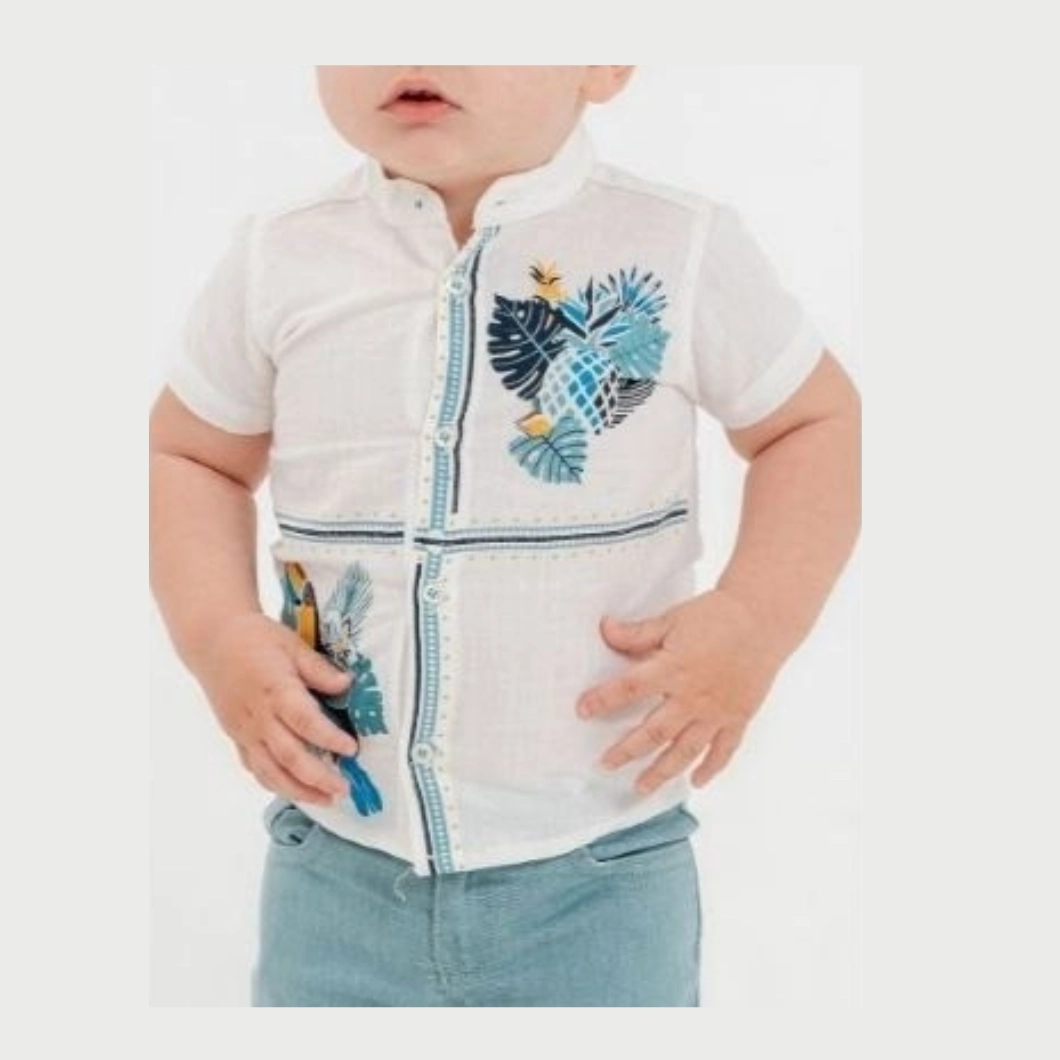Set 3 Piese Băieței Tropical Jeans – Cămașă, Sacou și Pantaloni Elastici [7]