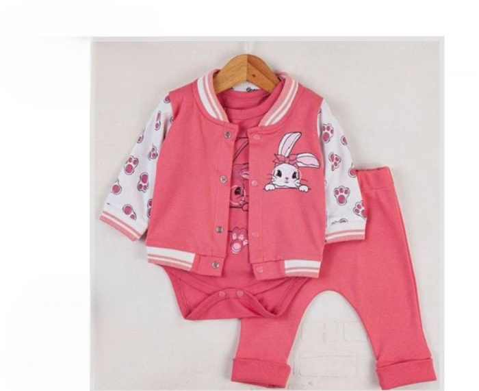 Set 3 Piese Fetițe Little Bunny Peach [3]