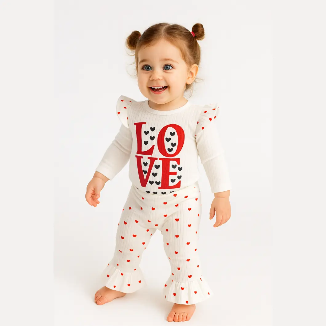 Set 3 Piese Fetițe Love Hearts-100% Bumbac [3]
