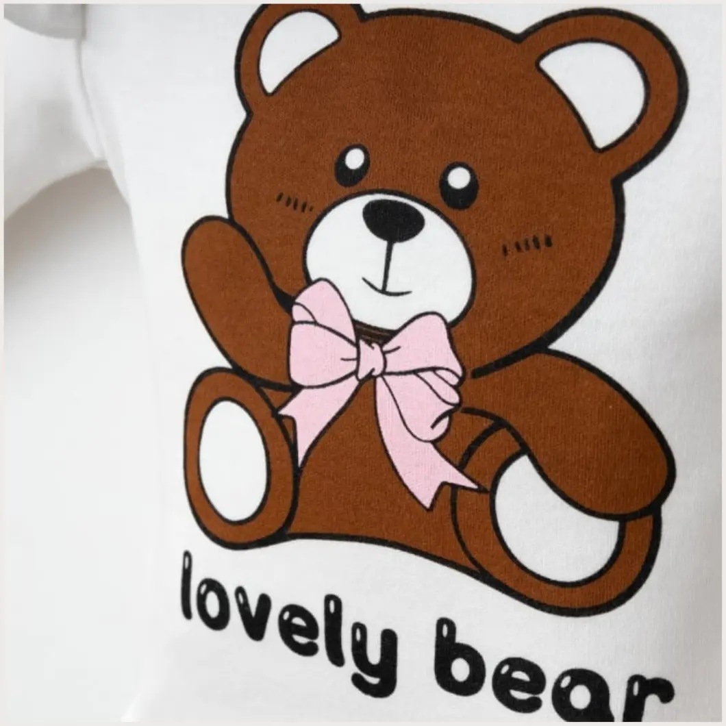Set 3 Piese Fetițe Lovely Bear - 100% Bumbac premium [7]