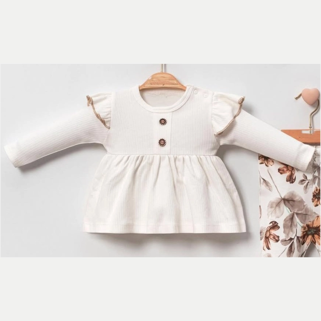 Set 3 Piese Fetițe Madonna - White, 100% Bumbac [2]