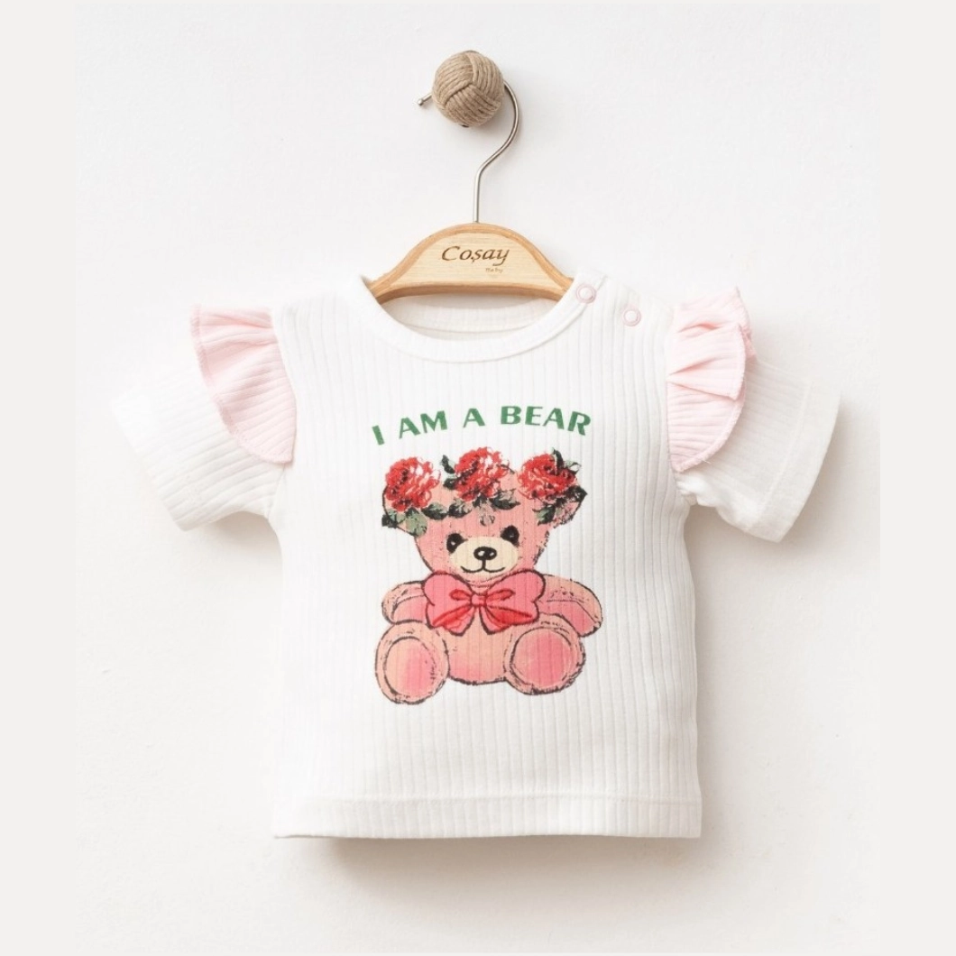 Compleu Fetițe Teddy Rose - Bumbac 100% Premium [3]