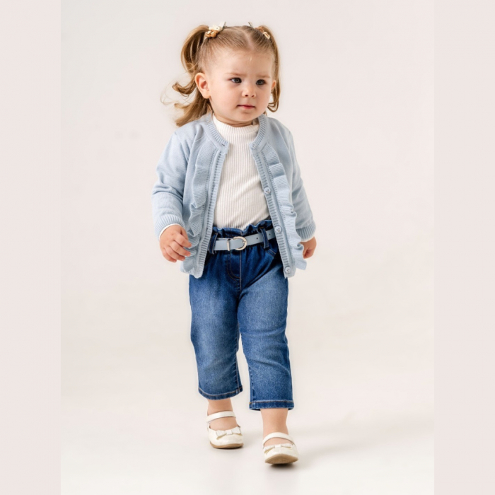 Set 3 Piese Fetițe Nevada Jeans – Cardigan, Bluză și Jeans Elastici [1]