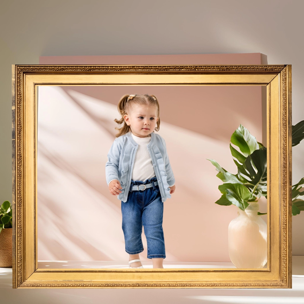 Set 3 Piese Fetițe Nevada Jeans – Cardigan, Bluză și Jeans Elastici [3]