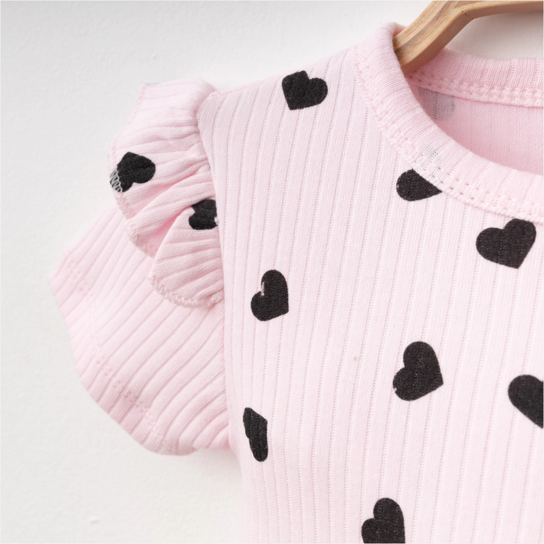 Set 3 Piese Fetițe IniMania – Body, Pantalonași și Bentiță din Bumbac Premium [5]
