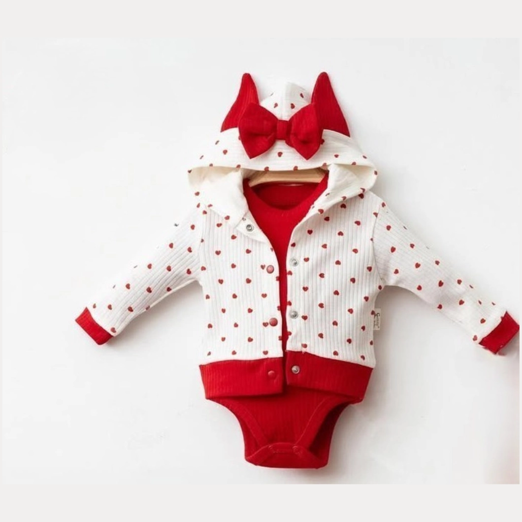 Set 3 Piese Fetițe Tiny Hearts 100% Bumbac [7]