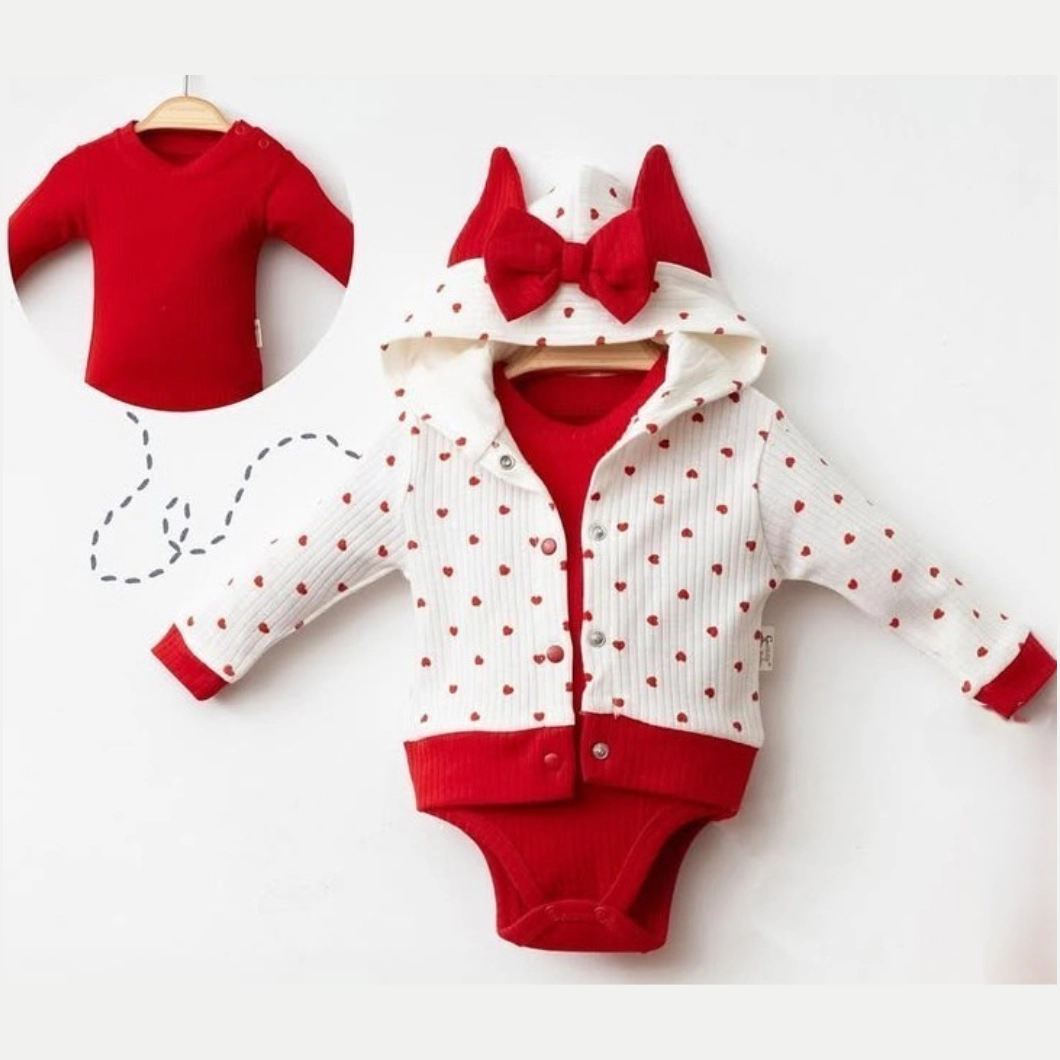 Set 3 Piese Fetițe Tiny Hearts 100% Bumbac [8]