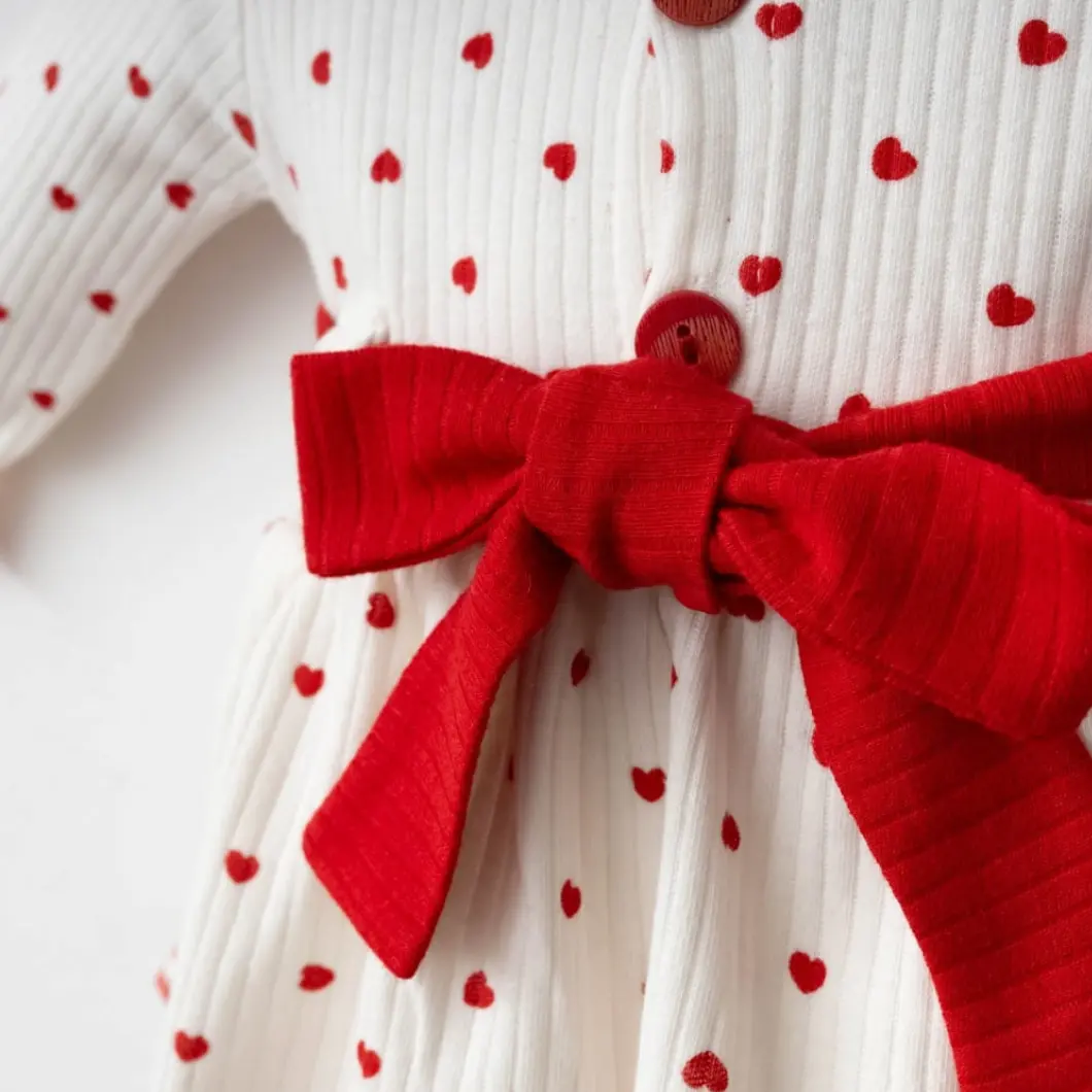 Set 3 Piese Rochiță,100% Bumbac-Hearts Dress [4]