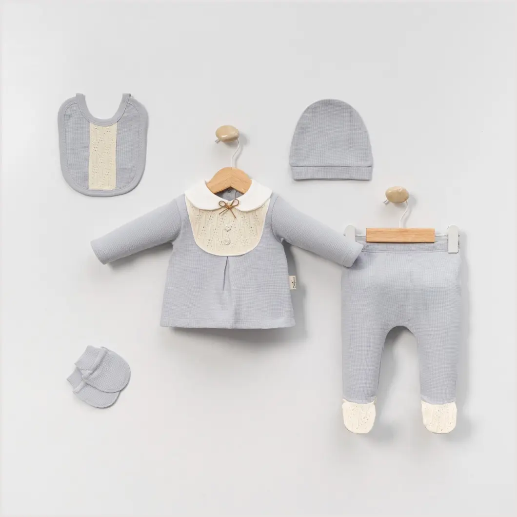 Set 5 Piese Băieței Adrian Bumbac OEKO-TEX 0–3 Luni [7]