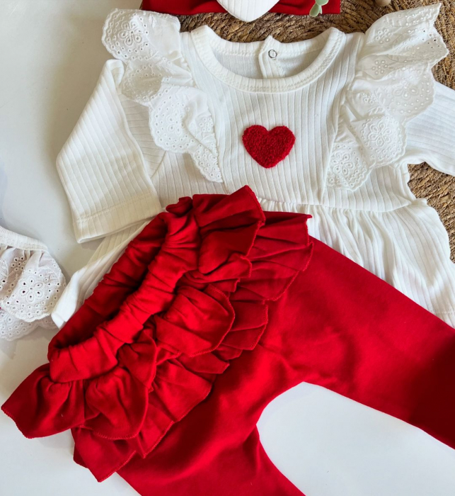 Set 5 piese bebeluși, 100% bumbac, Corazon Caliente [8]