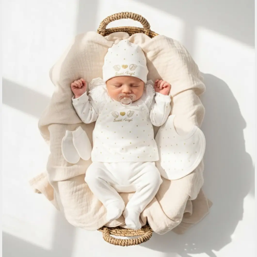 Set 5 Piese Fetițe Sweet Angel 0–3 Luni Bumbac OEKO-TEX [9]
