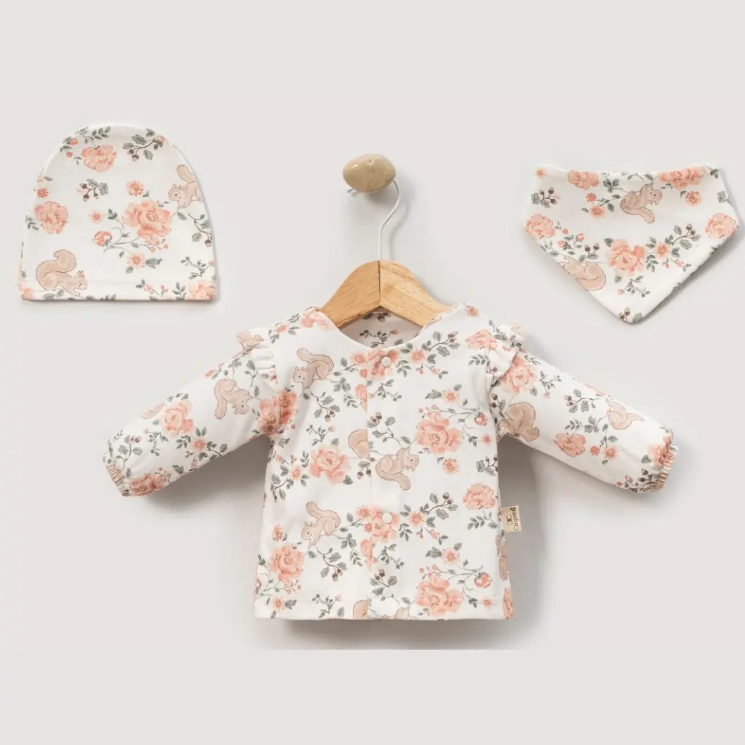 Set 5 Piese Fetițe Veverița Veselă Bumbac OEKO-TEX 0–3 Luni [3]