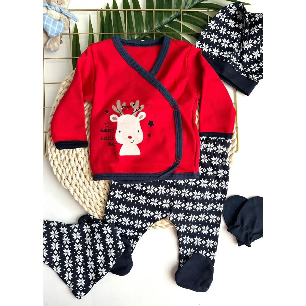 Set 5 Piese Nou născut Mummy's Little Deer bumbac [1]