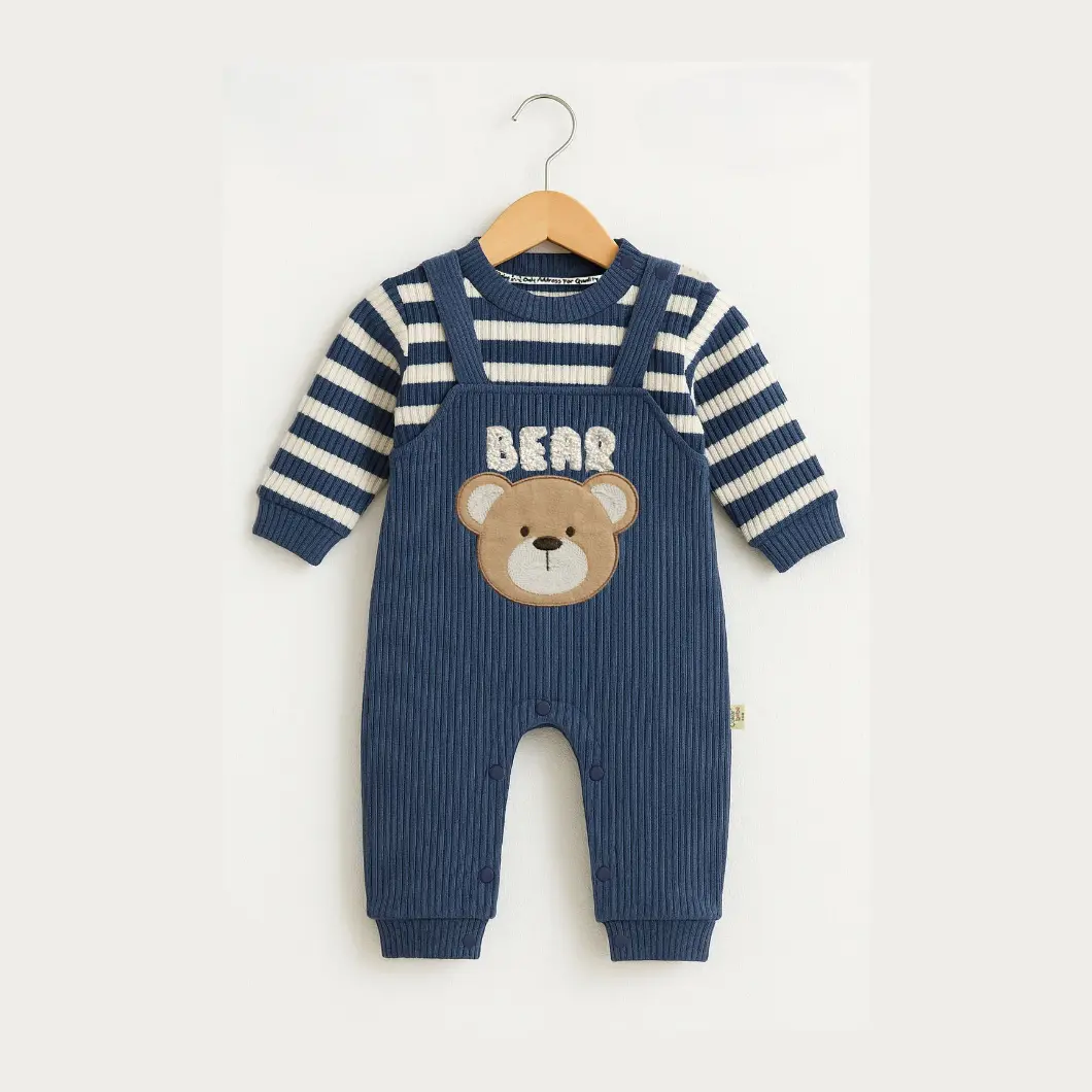 Salopetă Băieței Sailor Bear – 100% Bumbac cu Ursuleț Marin [5]
