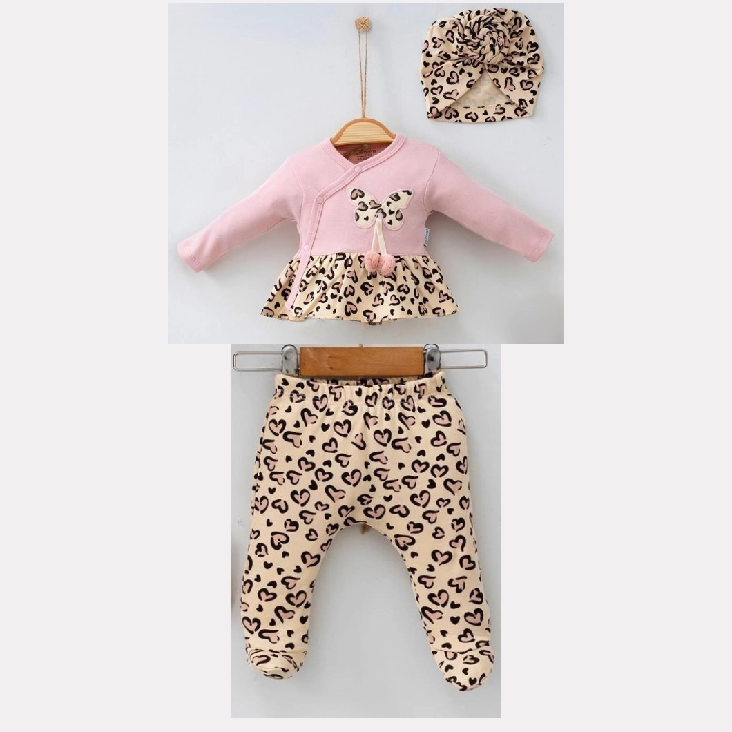 Set 5 piese fetițe – Fluturaș, Leopard, 100% Bumbac [7]