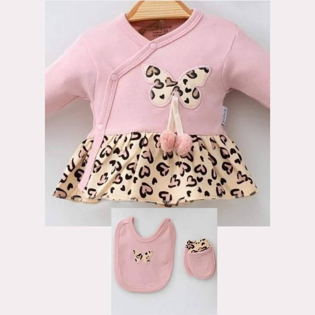 Set 5 piese fetițe – Fluturaș, Leopard, 100% Bumbac [8]