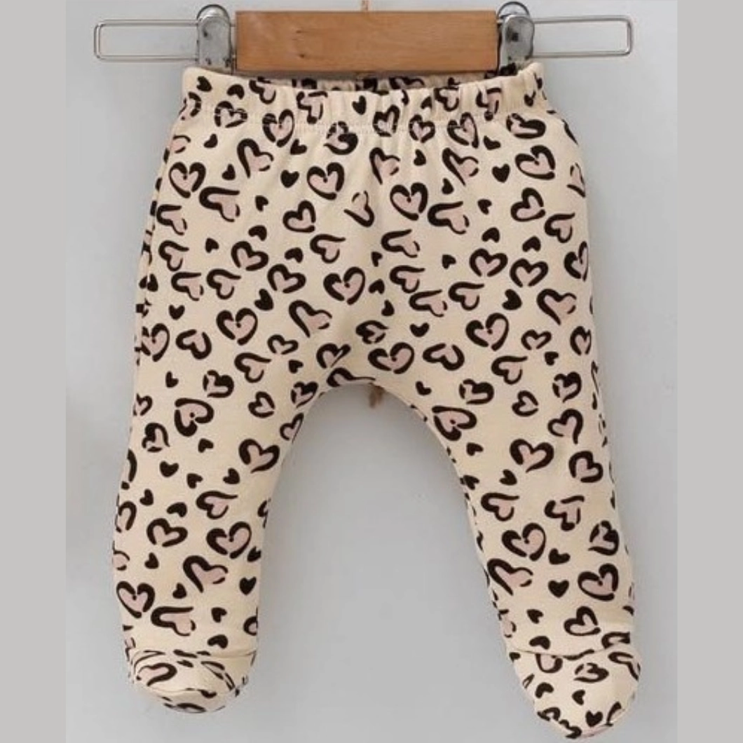 Set 5 piese fetițe – Fluturaș, Leopard, 100% Bumbac Bej [3]