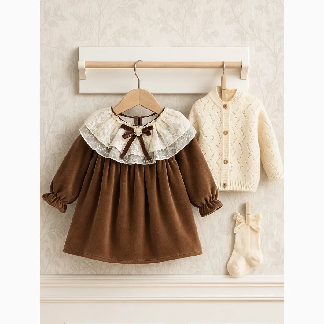 Set Botez Catifea Premium Fetițe Magdalena [10]