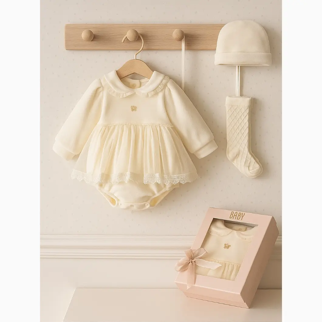 Set Botez Catifea Premium Fetițe Stefania [8]