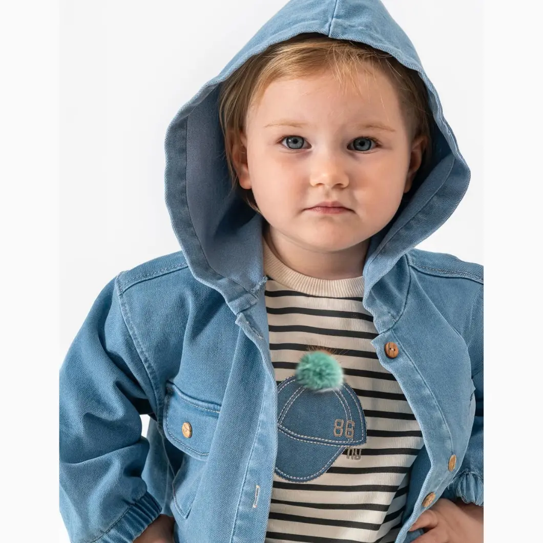 Set Casual 3 Piese Băieței Beckam denim [2]