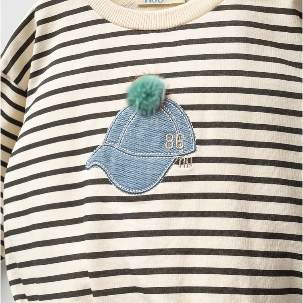 Set Casual 3 Piese Băieței Beckam denim [5]