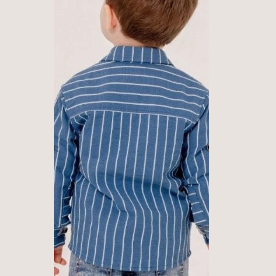 Set 3 Piese Băieței – Cămașă Dungi, Tricou Imprimeu, Blugi Comozi [2]