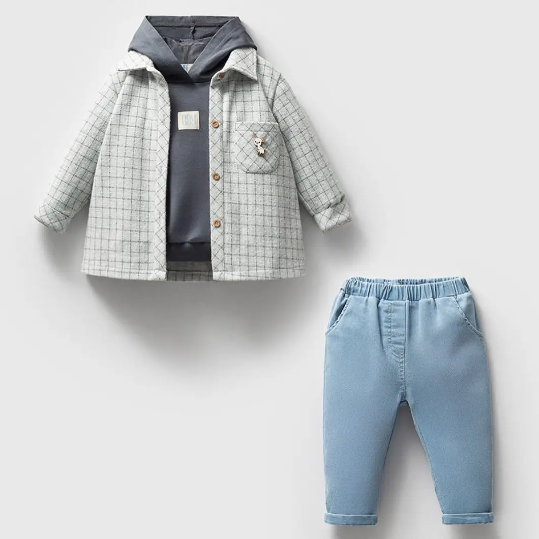 Set Casual Premium 3 Piese Băieței 9-24 Luni Carlos [4]