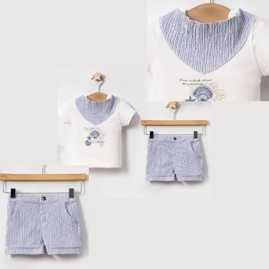 Set Vară Sea Life Băieței – Tricou & Pantaloni Bleu [7]