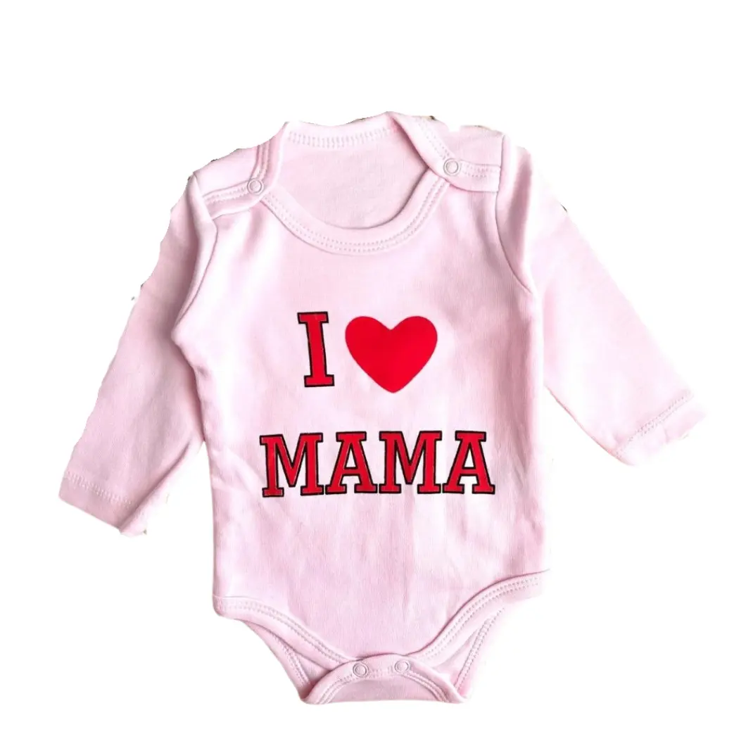 SETURI ȘI SALOPETE - Body Fetițe I Love Mama Roz Bumbac